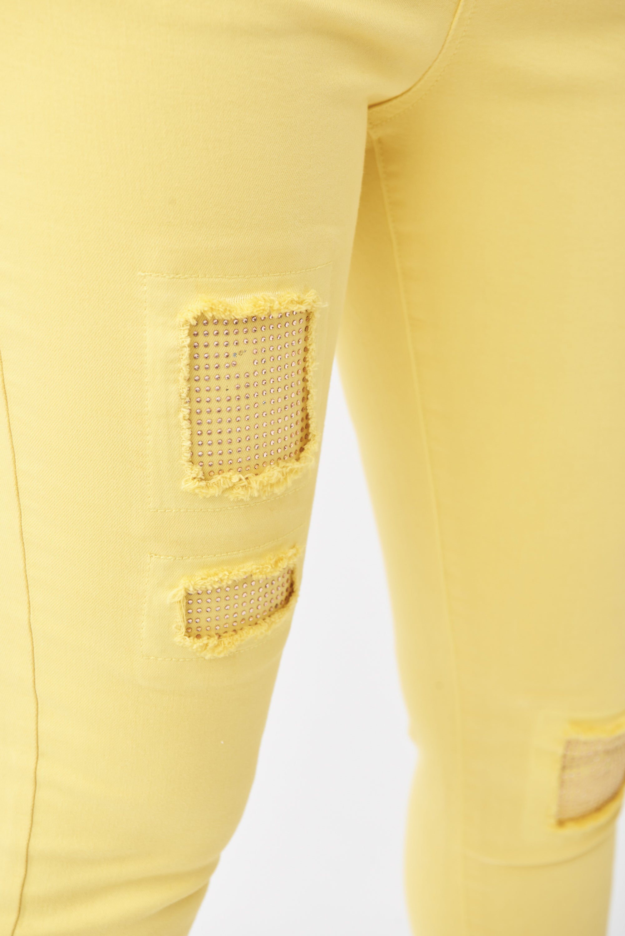 Jeans capri amarillo 221918