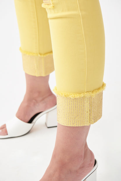 Jeans capri amarillo 221918