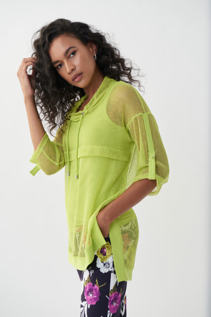 Blusón de red verde margarita 222024