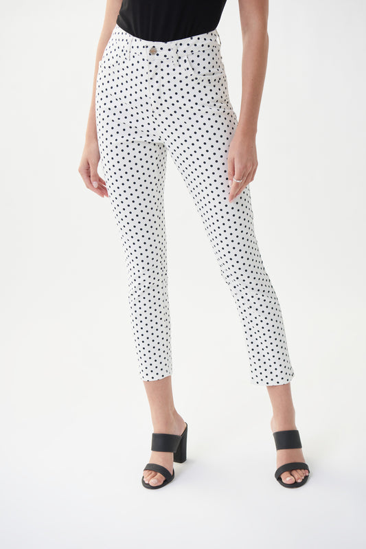 Jeans capri blancos con puntos 222919