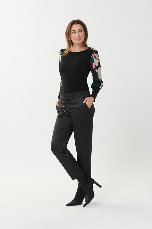 Pantalón negro satinado 223067