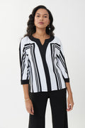 Blusa negra con rayas 223134