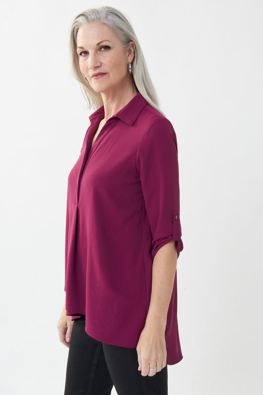 Blusón con traslape bugambilia 223154