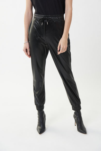 Pantalón jogger negro polipiel 223166
