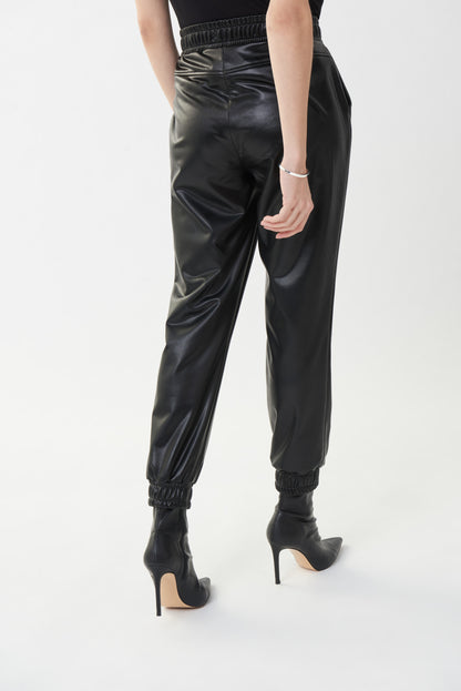 Pantalón jogger negro polipiel 223166