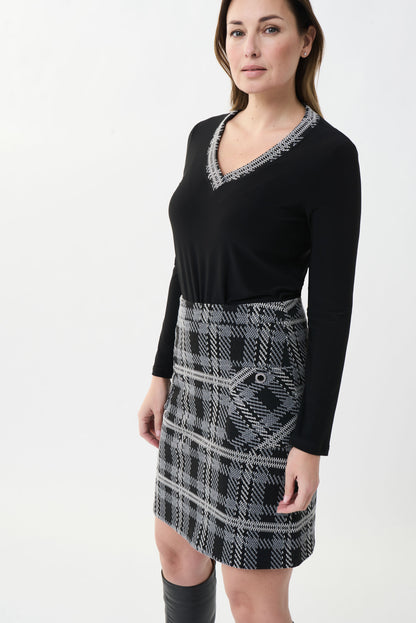 Falda cuadros negro y blanco 223250