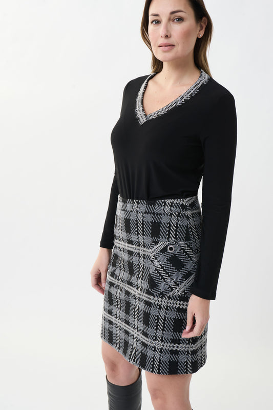 Falda cuadros negro y blanco 223250