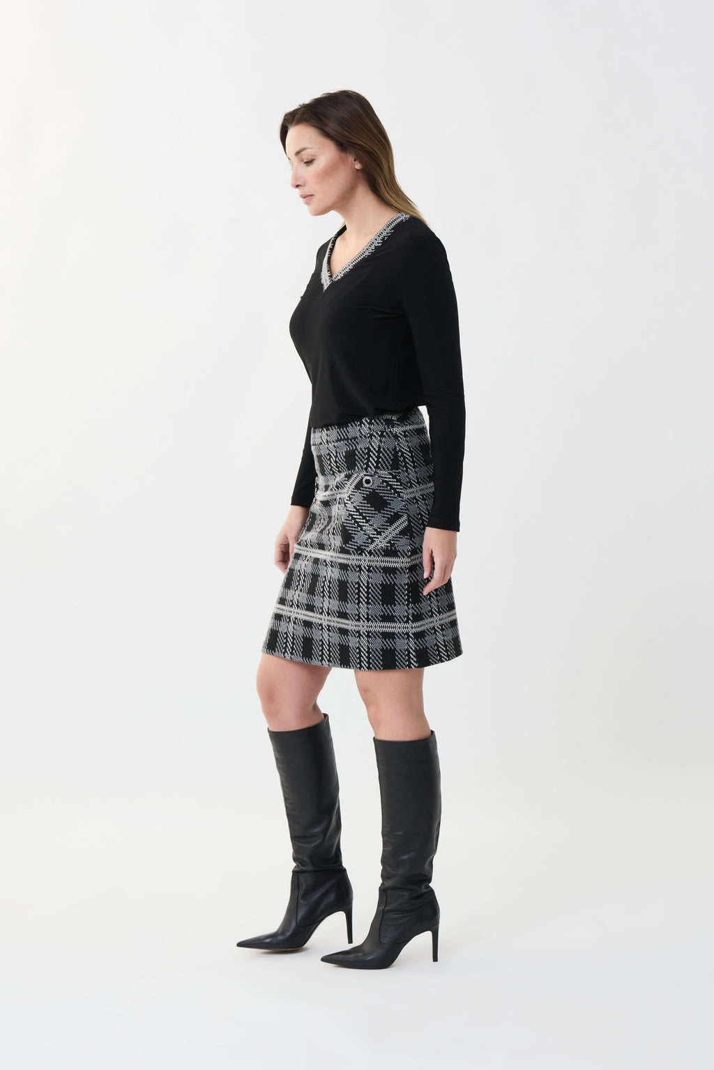 Falda cuadros negro y blanco 223250