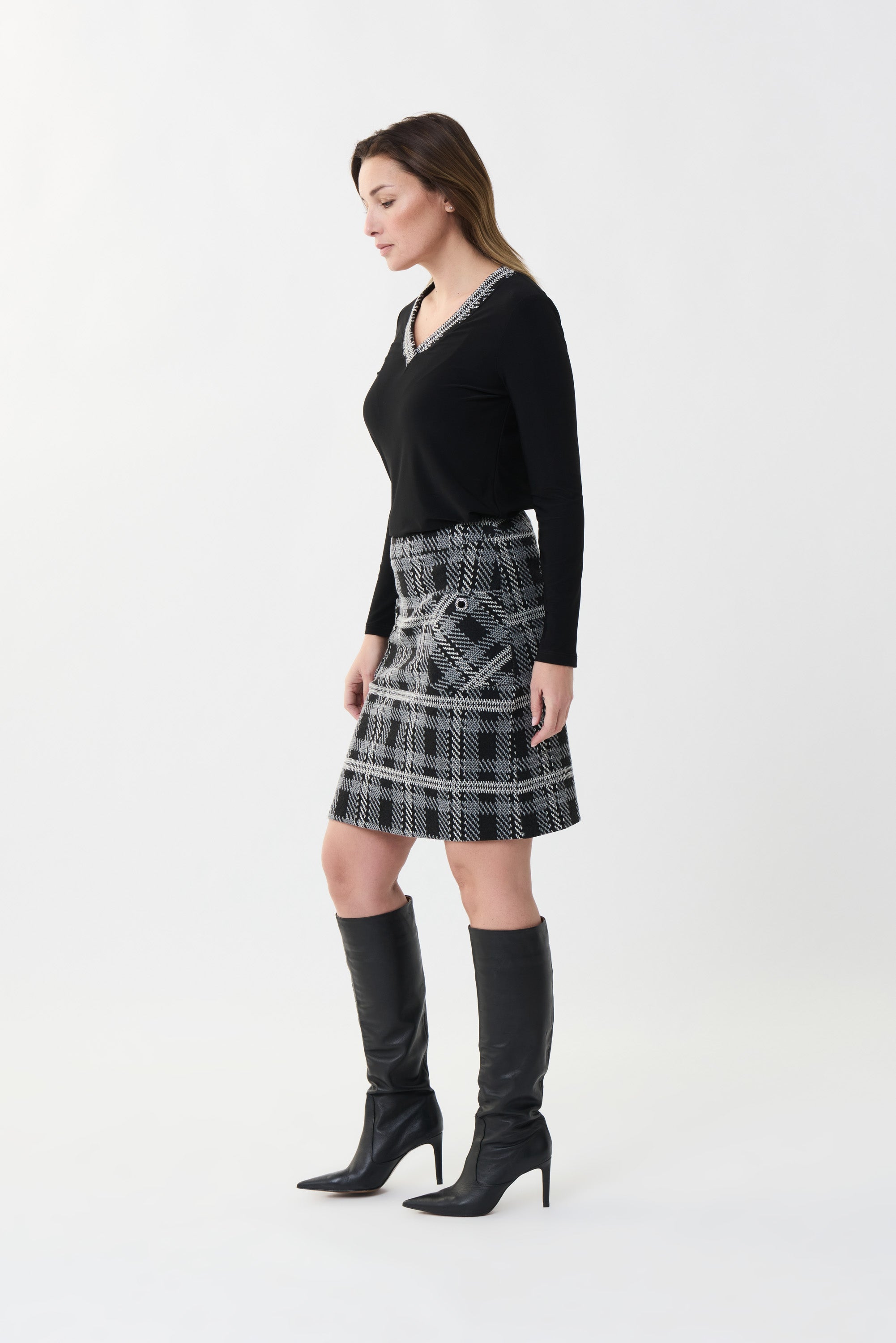 Falda cuadros negro y blanco 223250