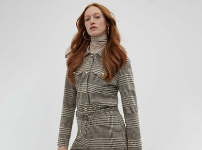 Chaqueta tejida cuadros 223298