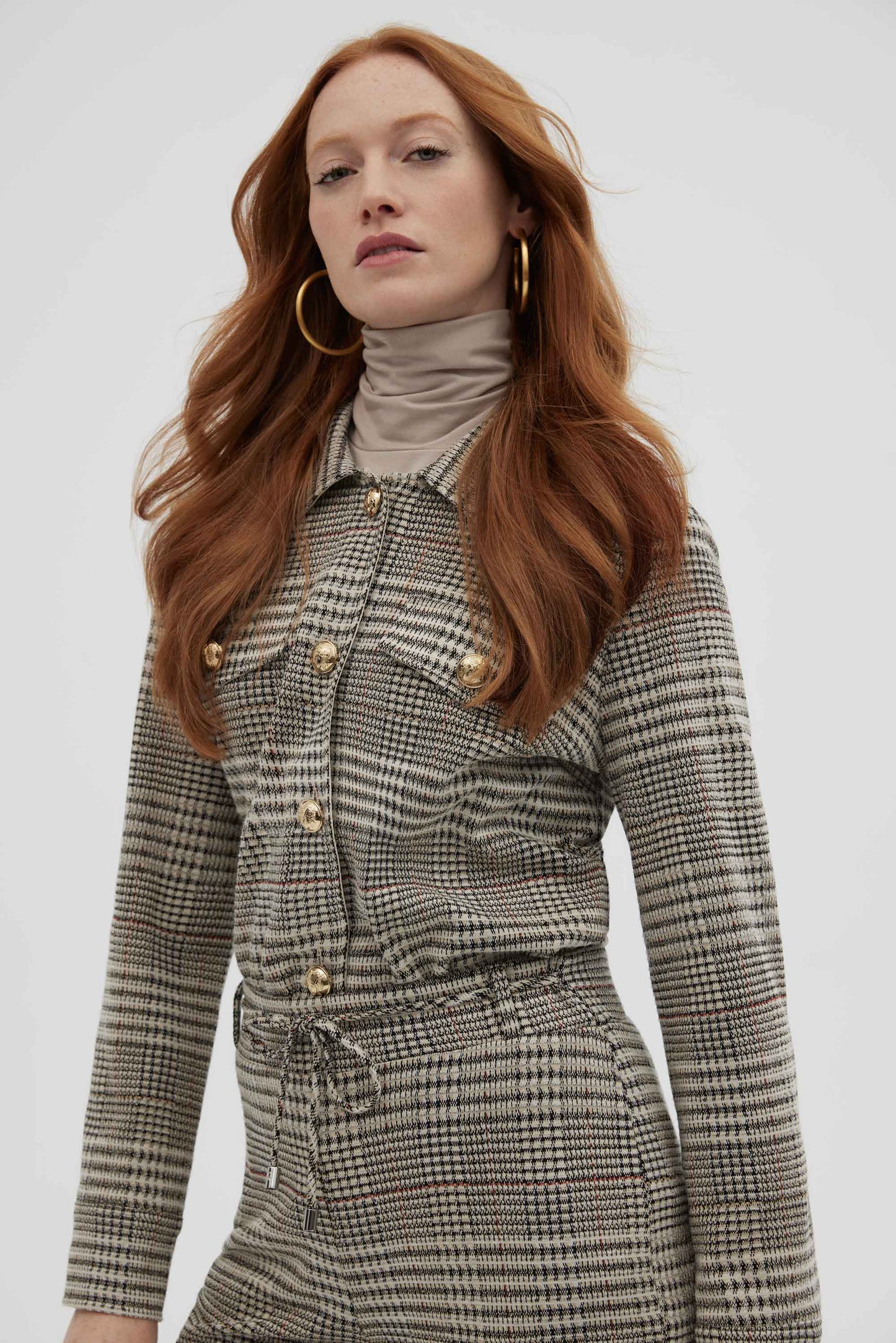 Chaqueta tejida cuadros 223298