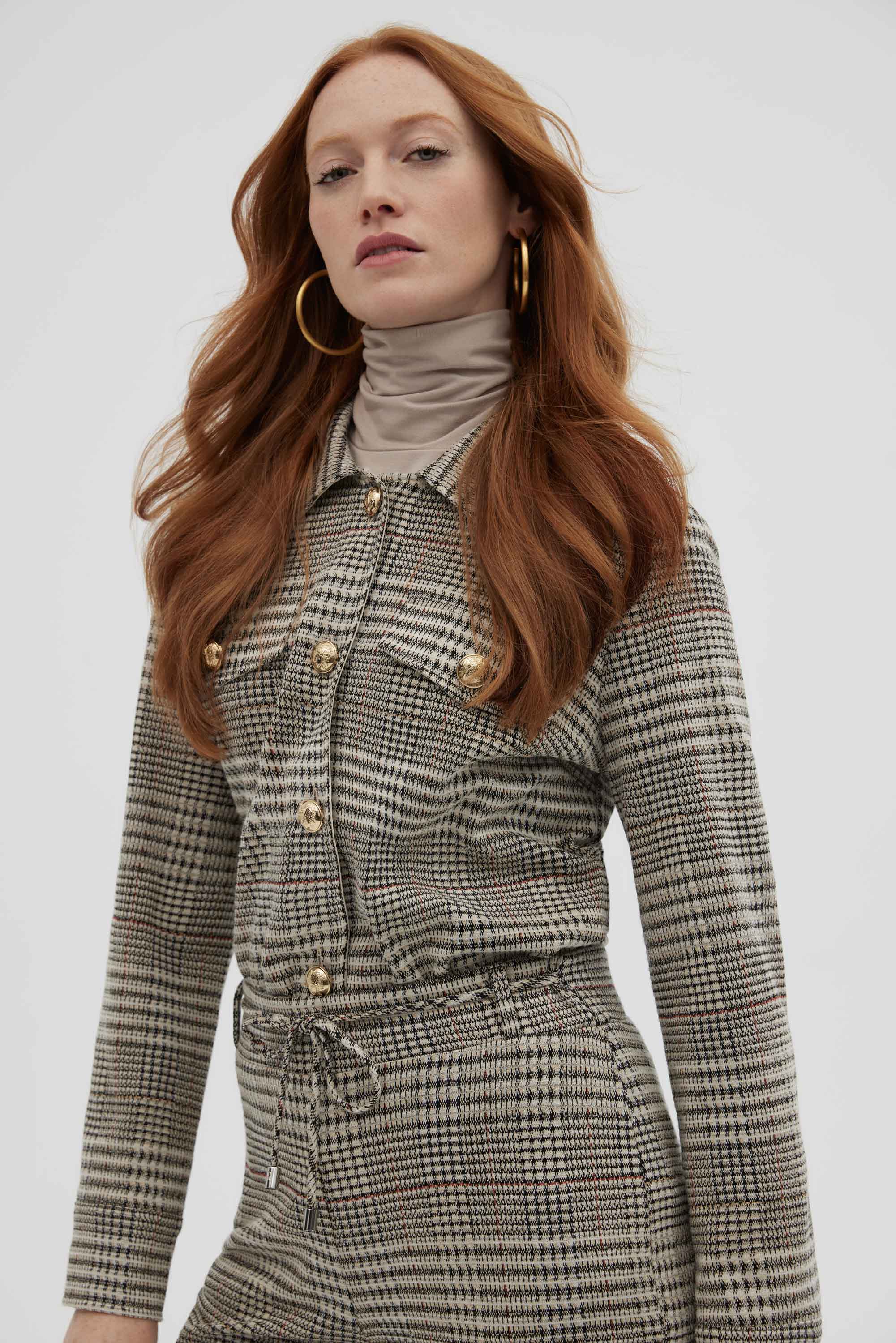 Chaqueta tejida cuadros 223298