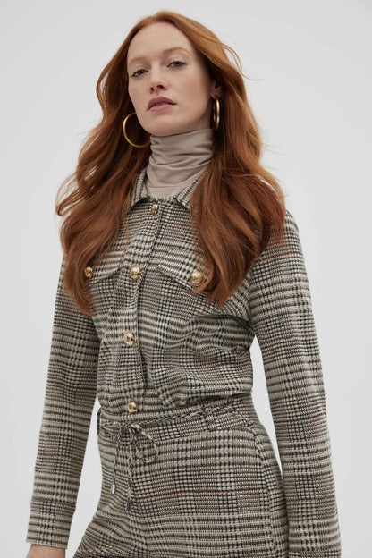 Chaqueta tejida cuadros 223298