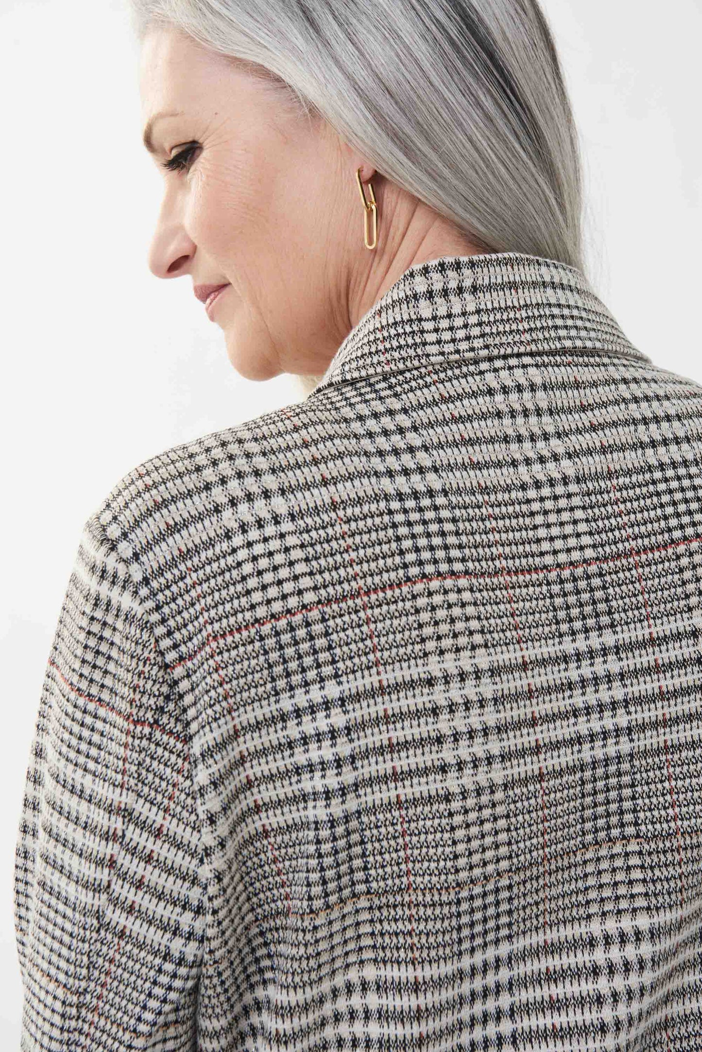 Chaqueta tejida cuadros 223298