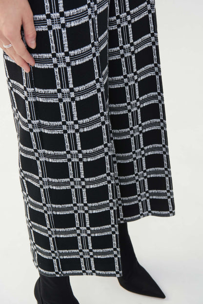 Pantalón culotte negro cuadros 223306