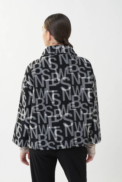 Abrigo negro con letras 223970