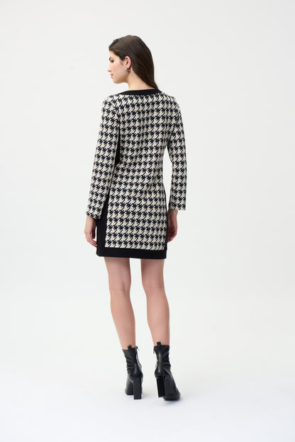 Vestido estampado beige y negro 224039