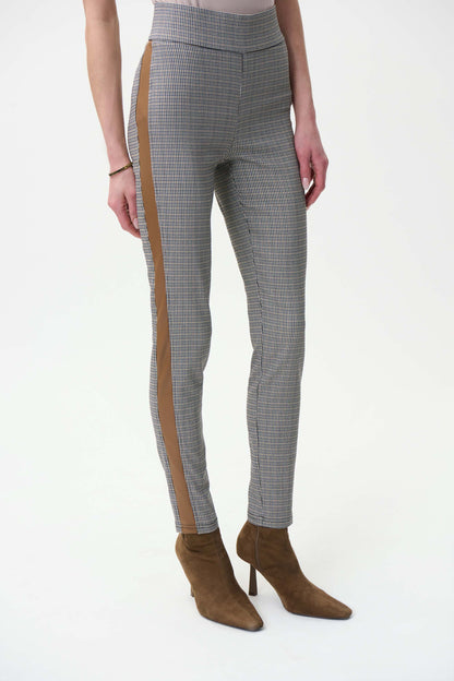 Pantalón beige con cuadros 224074