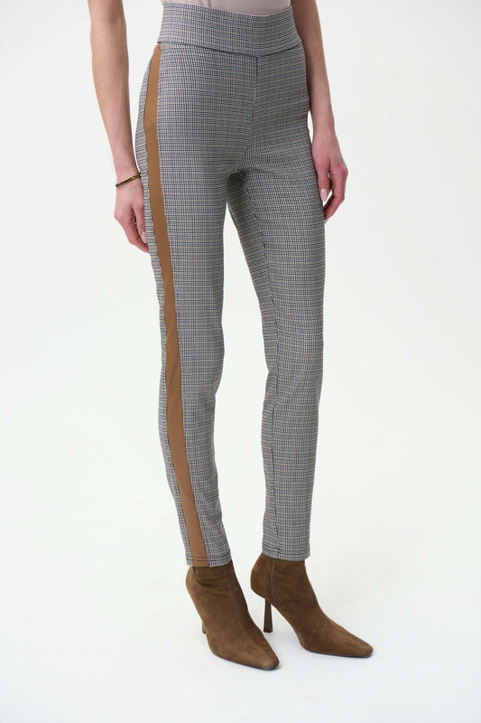 Pantalón beige con cuadros 224074