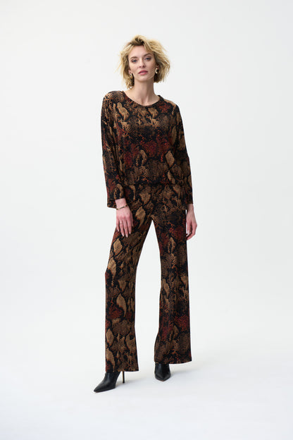 Pantalón animal print café 224112