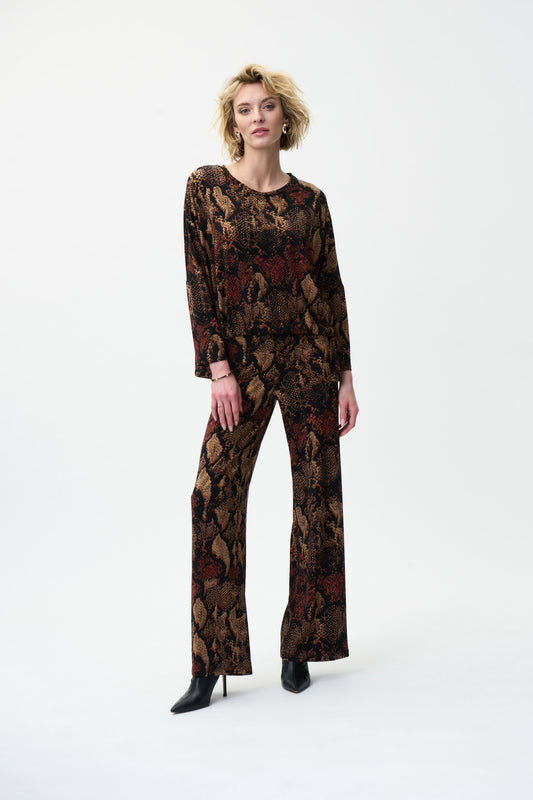 Pantalón animal print café 224112