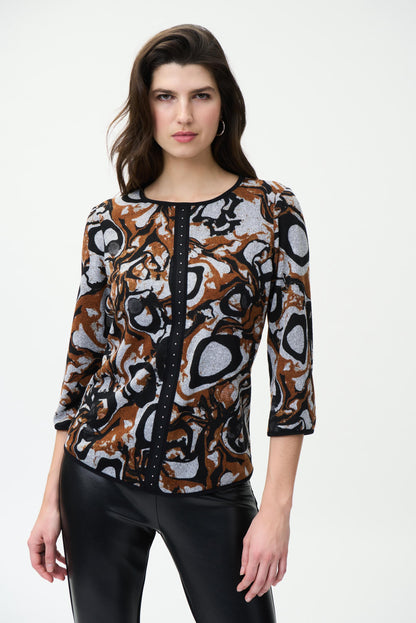 Blusa gris con chedron 224131