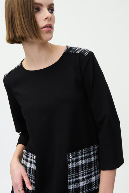 Blusa negra con parches 224152