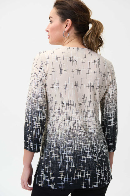 Blusa beige estampado 224183