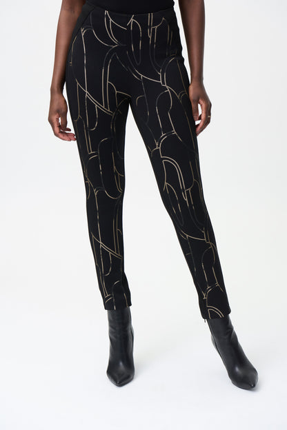 Pantalón negro con dorado 224185