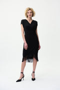 Vestido negro con flecos 224209