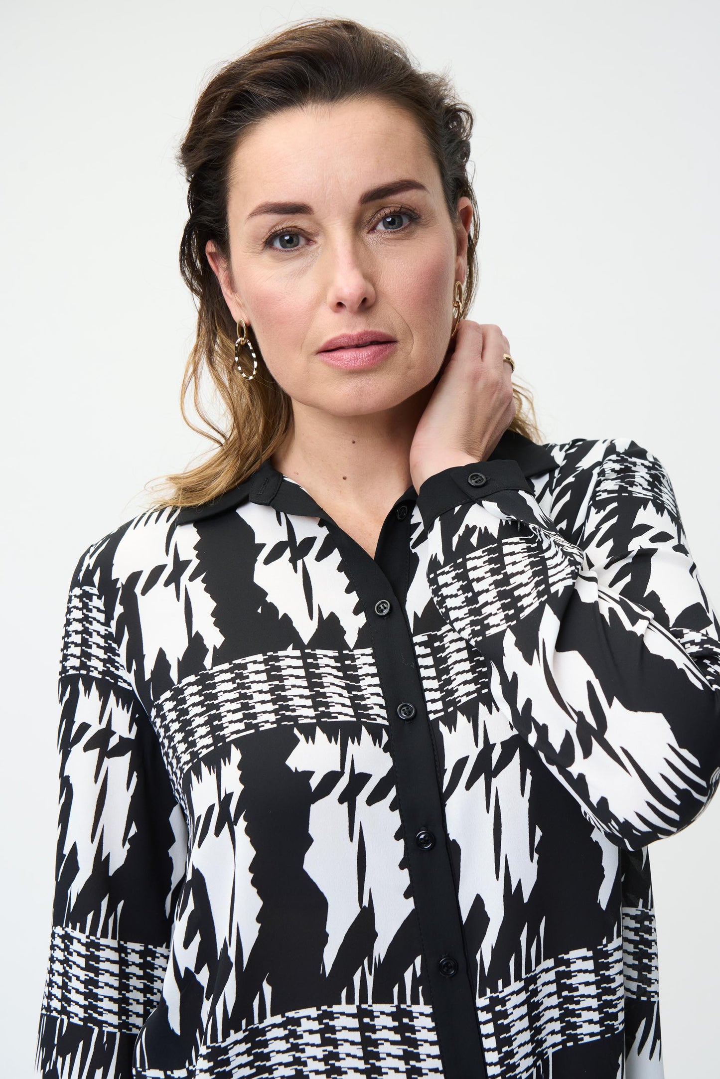 Blusa blanco y negro 224292