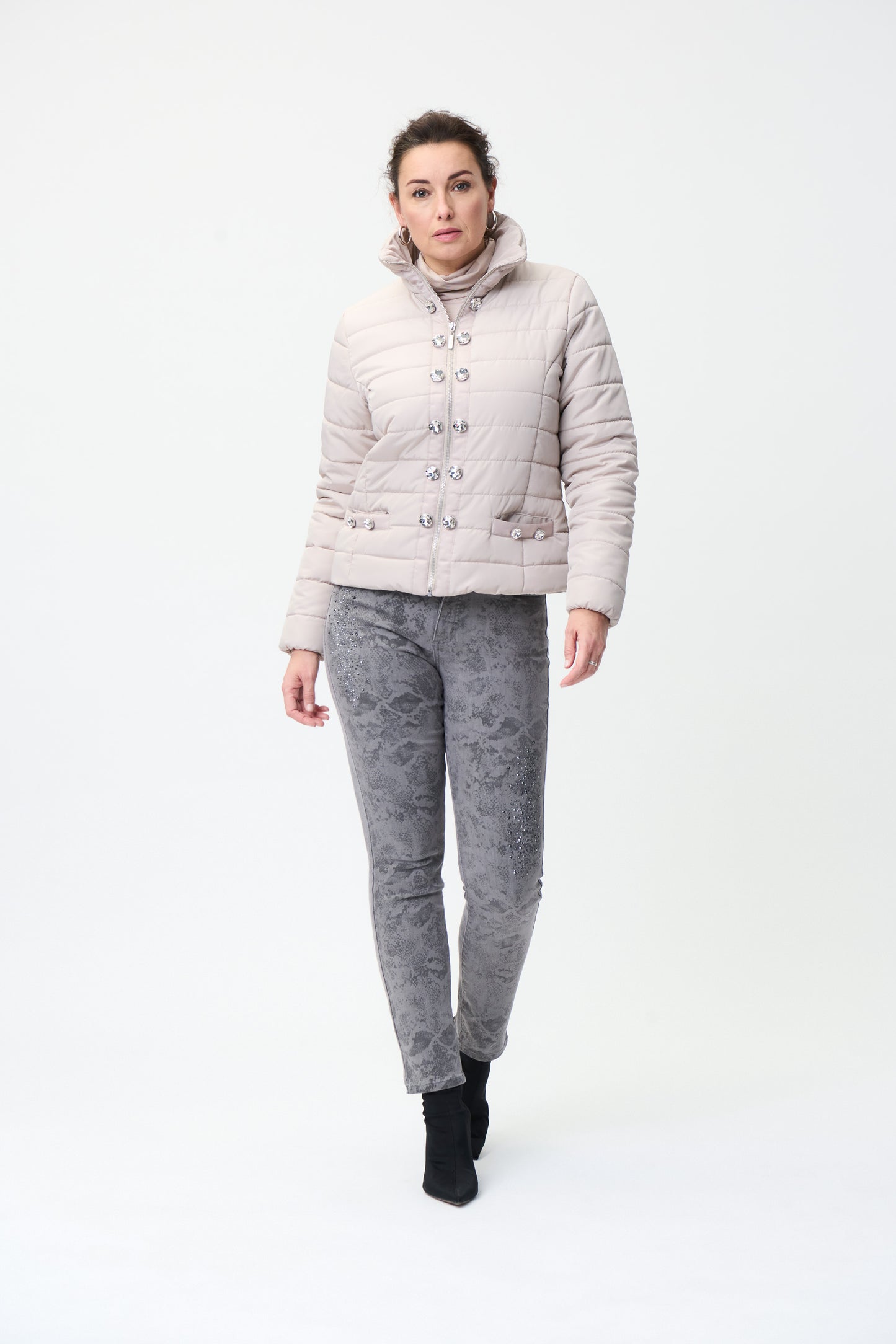 Jeans gris animal print 224925