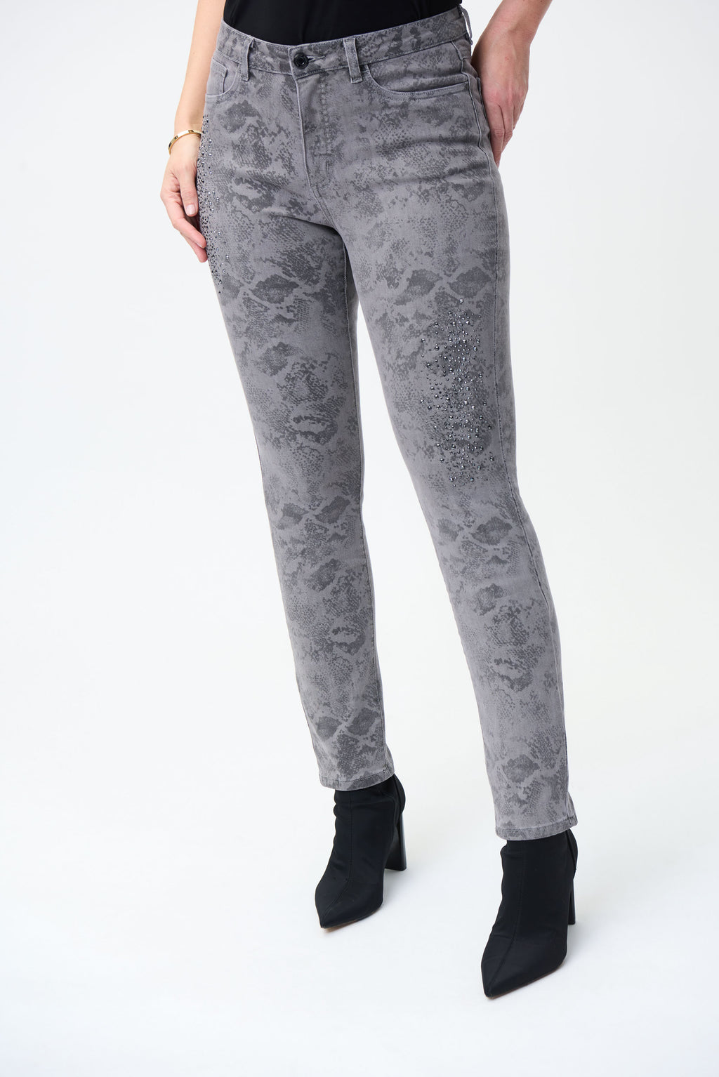 Jeans gris animal print 224925