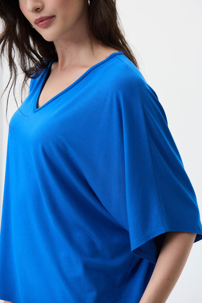Blusa manga murciélago azul rey 231294