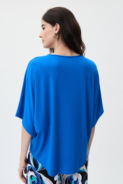 Blusa manga murciélago azul rey 231294